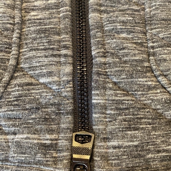 Banana Republic Grey Quilted Cotton Polyester Vest Gilet w Pockets Size SMALL - Picture 2 of 7